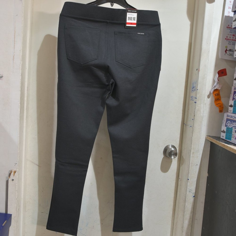 DKNY Jeans Womens Pul-On Ponte Pants Grey Diamond - Picture 4 of 5